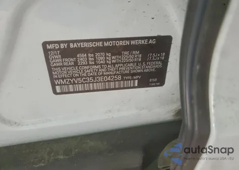 2018 Mini Cooper Countryman All4 z USA, uszkodzony, nr VIN WMZYV5C35J3E04258